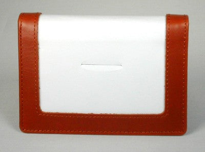 Accessory ~ CREDIT CARD CASE Brown Leather for 3.5" by 5" Needlepoint Canvas from LEE