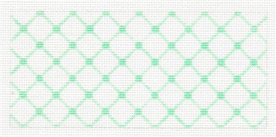 Canvas Insert~ Mint Green Design handpainted "BB" Needlepoint Canvas by SOS from LEE