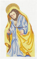 Nativity Canvas ~ Father Joseph Nativity handpainted Needlepoint Canvas by Silver Needle