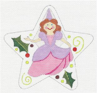Star ~ 12 Days "9 LADIES DANCING" Star HP Needlepoint Canvas by Raymond Crawford