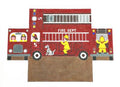 Brick Cover ~ Fire Truck Brick Cover Door Stop handpainted Needlepoint Canvas by Susan Roberts
