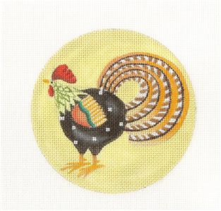 Bird ~ Colorful ROOSTER handpainted Needlepoint Canvas Ornament by Debbie Mumm from M. Shirley,