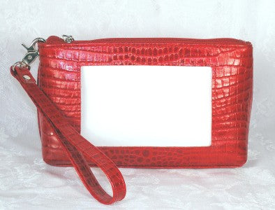 Accessory ~ Cosmetic Case Red Leather Evening Purse for Needlepoint Canvas by LEE BAG 45
