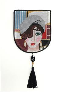 Bag Flap ~ *FLAP ONLY* FIONA Evening Bag "Style A" handpainted Needlepoint Canvas by Sophia