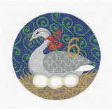 12 Days of Christmas 6 Geese a Laying with STITCH GUIDE & HP Needlepoint canvas Juliemar