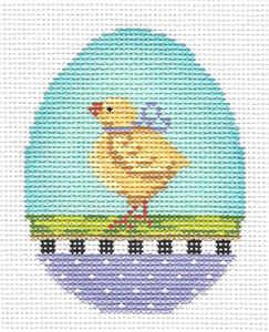 Kelly Clark ~ Easter Spring Chick Egg handpainted Needlepoint Canvas by Kelly Clark