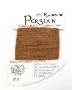 Persian Wool #25 "Hazelnut" Single Ply Persian Wool Stitching Fiber for Needlepoint by Rainbow Gallery
