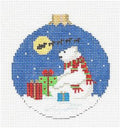 Christmas ~ Polar Bear with Gifts handpainted 18 Mesh Needlepoint Ornament Canvas by Susan Roberts