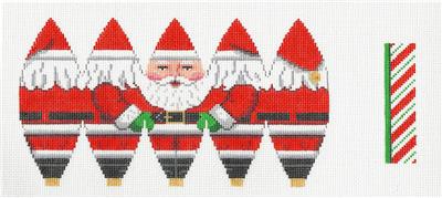 3-D Ornament ~ 3-D Full Santa Hot Air Balloon 18 Mesh handpainted Needlepoint Canvas by Susan Roberts