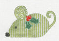 Mouse ~ Green Stripe Mouse handpainted Needlepoint Canvas by CH Designs from Danji