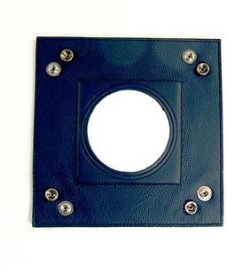 Accessory ~ Square Navy Blue Leather Snap Tray for a 3" Round Needlepoint Canvas by LEE