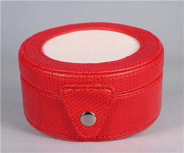 Accessory ~ Red Textured Leather Gift Box Snap Case for handpainted Needlepoint Canvas by LEE