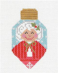 Christmas ~ Mrs. Claus Lightbulb handpainted Needlepoint Canvas CH Designs ~ Danji