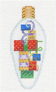 Christmas- Gifts Galore Lightbulb handpainted Needlepoint Canvas by Assoc. Talents