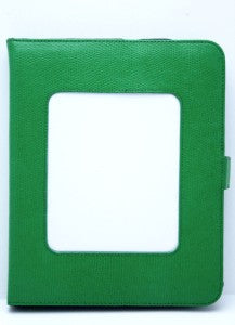 Accessory ~ Green Leather iPad COVER for 5" x 6" handpainted Needlepoint Canvas by LEE