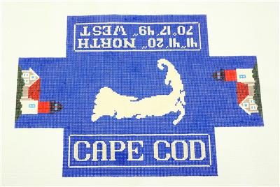 Brick Cover ~ Cape Cod, Massachusetts Brick Cover handpainted Needlepoint Canvas by Silver Needle