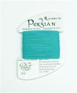 Persian Wool #40 "Angel Teal Blue" Single Ply Needlepoint Thread by Rainbow Gallery