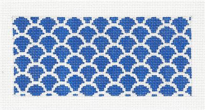 Canvas Insert~Dark Blue and White Design handpainted "BB" Needlepoint Canvas by SOS from LEE
