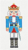 Nutcracker ~ French Blue King Nutcracker handpainted Needlepoint Ornament by Susan Roberts