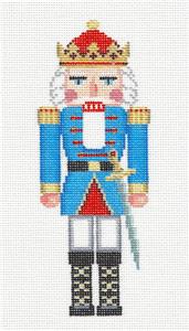 Nutcracker ~ French Blue King Nutcracker handpainted Needlepoint Ornament by Susan Roberts