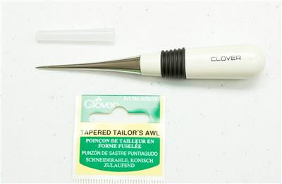 Tapered Tailor's AWL Tool & Cap for Needlepoint, Fabric, Leather ~ Clover