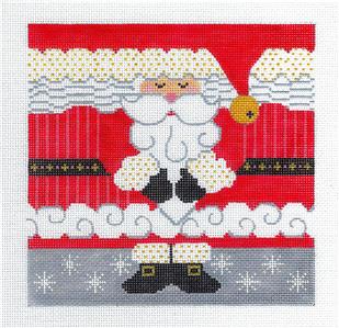 Roll Up Canvas ~ Holiday SANTA Roll Up Ornament handpainted Needlepoint Canvas CH Designs ~ Danji