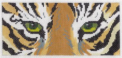 Canvas Insert ~ Dramatic TIGER Eyes ~ BR Insert ~ handpainted Needlepoint Canvas by LEE"