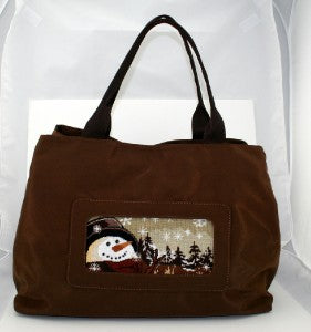 Accessory ~ "Nylon Tote Bag" Brown Purse BAG55 for Needlepoint Canvas by LEE *RETIRED*