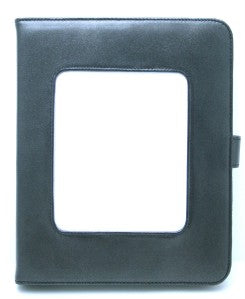 Accessory ~ Gunmetal Gray Leather iPad COVER for a 5" x 6" Needlepoint Canvas by LEE Needle Art