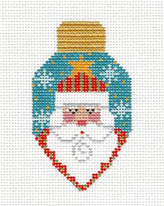 Christmas ~ Santa Claus Lightbulb handpainted 18 Mesh Needlepoint Canvas by CH Designs ~ Danji