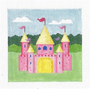 Tooth Fairy Canvas ~ TOOTH FAIRY PILLOW Canvas Princess Castle handpainted Needlepoint Canvas by Susan Roberts