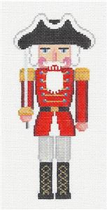 Nutcracker ~ Red Guard Nutcracker with Sword handpainted Needlepoint Ornament by Susan Roberts