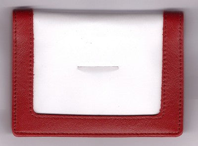 Accessory ~ CREDIT CARD CASE Rich Red Leather for 3.5" by 5" Needlepoint Canvas from LEE