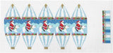 3-D Christmas Ornament ~ Santa Riding a Polar Bear 3-D Hot Air Balloon handpainted Needlepoint Canvas Susan Roberts
