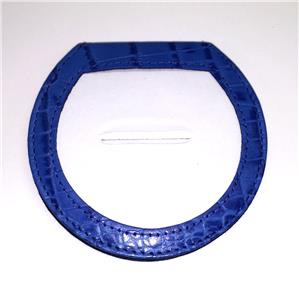 Accessory ~ Blue Alligator Leather Folding Purse Mirror for a 3" Needlepoint Canvas by LEE