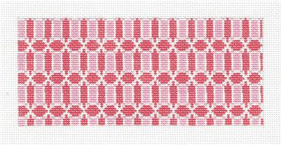 Canvas Insert~Pink & White Design handpainted "BB" Needlepoint Canvas by SOS from LEE