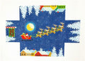 Brick Cover ~ Santa Over the Rooftops Brick Cover Door Stop HP Needlepoint Canvas Susan Roberts
