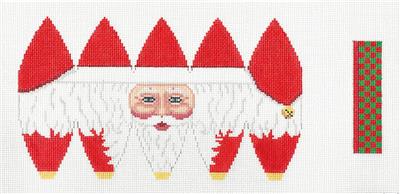 Ornament ~ 3-D Santa Face Hot Air Balloon HP Needlepoint Canvas by Susan Roberts