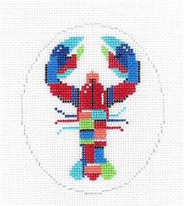 Canvas ~ Lobster Patchwork Ornament handpainted Needlepoint Canvas by ZIA ~ Danji