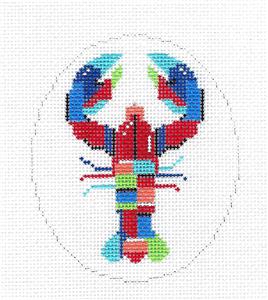 Canvas ~ Lobster Patchwork Ornament handpainted Needlepoint Canvas by ZIA ~ Danji