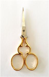 SCISSORS ~ Golden Roman Embroidery 3.9" Scissors Needlepoint, Embroidery, Cross Stitch