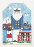 Santa Canvas ~ NANTUCKET ISLAND SANTA large 18 mesh Needlepoint Canvas Design by Kathy Schenkel