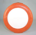 Accessory ~ Bright Orange Premium Leather Gift Box Case for a handpainted Needlepoint Canvas by LEE