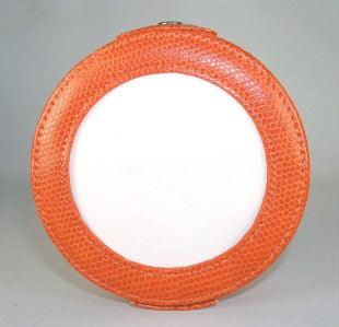 Accessory ~ Bright Orange Premium Leather Gift Box Case for a handpainted Needlepoint Canvas by LEE