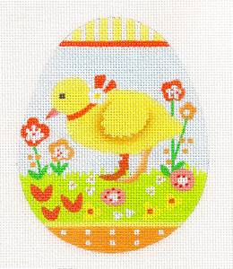 Melissa Shirley Easter Duck Egg handpainted Needlepoint Canvas Classic Ornament