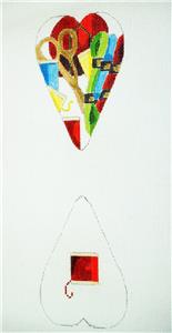 Scissor Case ~ Stitching Tools & Floss 2 Sided Scissor Case handpainted Needlepoint Canvas by Bettieray