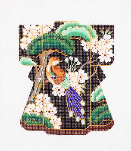 Kimono ~ * Exclusive * Bird of Paradise in Florals Kimono Large Size handpainted Needlepoint Canvas by LEE
