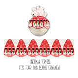 Christmas ~ 3-D Snowmen Ornament Topper handpainted Needlepoint Canvas by Starke Art from CBK