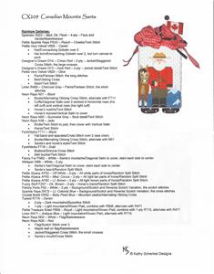 Canvas ~ CANADIAN MOUNTIE SANTA Needlepoint Canvas & Stitch Guide by Kathy Schenkel