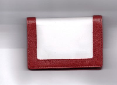Accessory ~ CREDIT CARD CASE Rich Red Leather for 3.5" by 5" Needlepoint Canvas from LEE